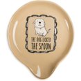 thumbnail image 1 of Pavilion Gift Company 78119.0 It's Cats & Dogs Spoon Rests "The Dog Licked The Spoon", Brown, 1 of 5