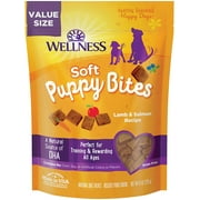Angle View: Wellness Natural Pet Food Grain-Free Crunchy Puppy Bites Chicken & Carrots Recipe Dog Treats
