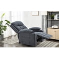 thumbnail image 6 of YODOLLA Oversized Nursery Electric Recliner Chair, Power Sofa with USB & Cup Holders, Breathable Leather Fabric, Home Theater Seating in Grey, 6 of 6