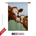 thumbnail image 2 of Breeze Decor 10095 Farm Animals Cow & Calf 2-Sided Vertical Impression House Flag - 28 x 40 in., 2 of 4