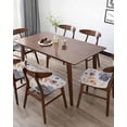 thumbnail image 5 of Stretch Dining Chair Seat Covers Set of 4, Removable Washable Rustic Chair Covers Seat Slipcovers, Flowers Leaves Butterflies Chair Protector Dust-proof Chair Cover Seat for Kitchen/Office Decor, 5 of 6
