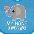 thumbnail image 4 of Inktastic Nana Loves Me for Grandkids Boys or Girls Baby Bib, 4 of 4
