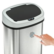SensorCan Automatic Touchless Sensor Trash Can with AC Adapter, Stainless Steel, 13 Gallon