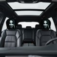 thumbnail image 4 of 1 Pack Halloween Creepy Clown Demon Face Car Headrest Cover Horror Scary Head Rest Protector Cover Elastic Auto Interior Prank Decor For Car SUV Truck, 4 of 6