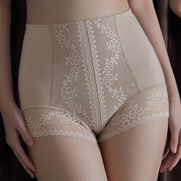 Pantalones moldeadores de cintura alta con encaje fino para mujer, pantalones ajustados con cintura ajustada, pantalones levantadores de cadera, pantalones moldeadores de nailon para mujer.