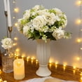 thumbnail image 4 of Artificial Peony Bouquet Silk Flowers Arrangement Vase Home Table Centerpiece Wedding Party Decor Elegant Floral Display Living Room Office Gift Romantic Bloom Decorative Accent, 4 of 9