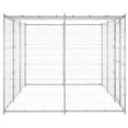 thumbnail image 2 of vidaXL Chenil Extérieur en Acier Galvanisé avec Toit 7,26 M2, 2 of 4