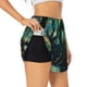 thumbnail image 1 of Balery Mystical Black Cat Fireflies Pantalones cortos deportivos para mujer con forro y dos bolsillos, elásticos, para entrenamiento, gimnasio, yoga-Medium, 1 of 7