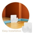thumbnail image 3 of Luxshiny 2Pcs White Self Adhesive Curtain Rod Brackets No Drill Rod Holders for Bathroom, 3 of 8
