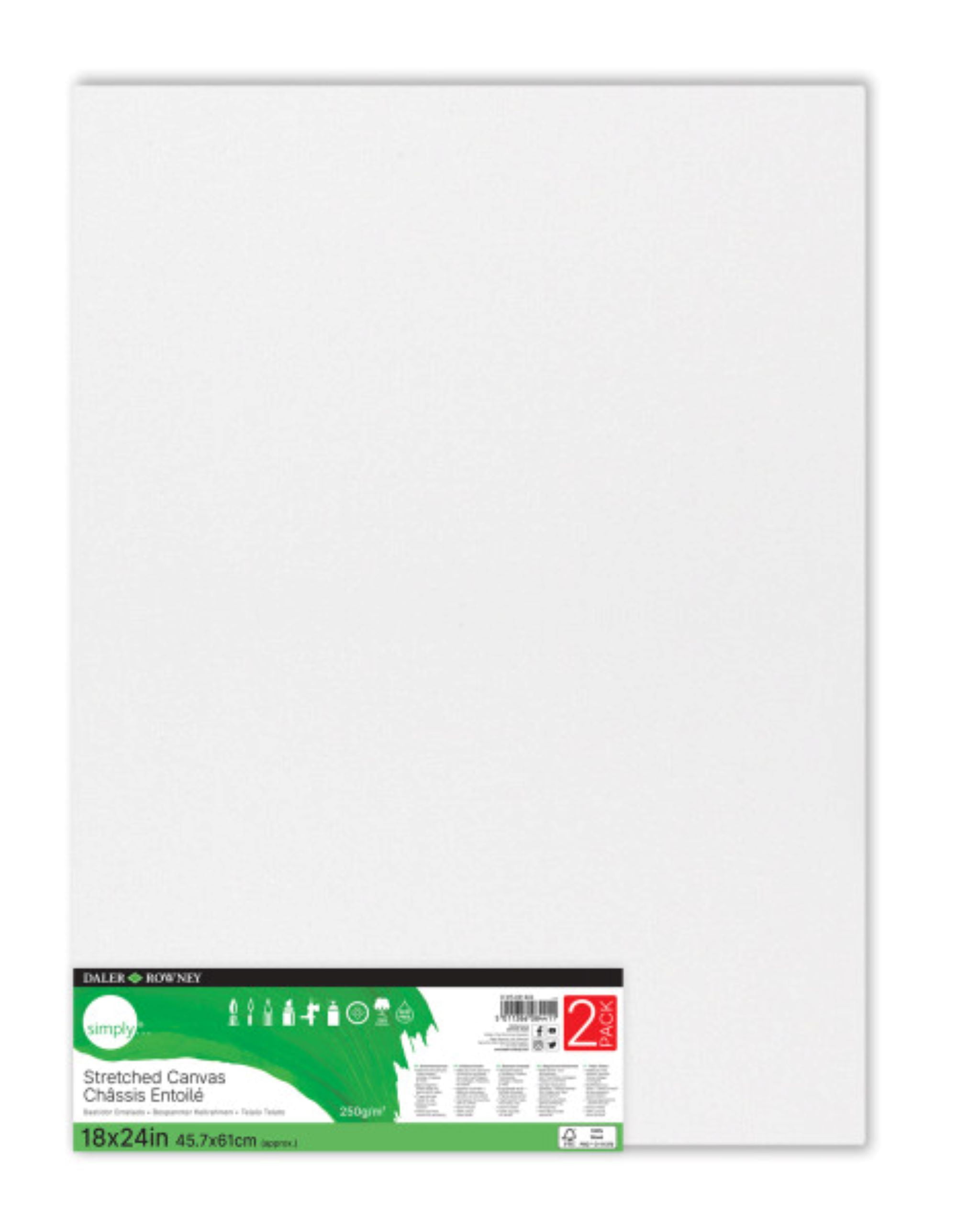 Daler-Rowney Simply Stretched Canvas, White Art Canvas, 11