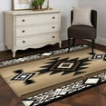 thumbnail image 5 of Brown Southwest Area Rug 3x5 Washable Rug Non Slip Farmhouse Boho Aztec Geometric Neutral Large Area Rug Indoor Floor Carpet for Entryway Bedroom Kitchen Living Room Home Office Dining Room Nursery, 5 of 8