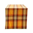 thumbnail image 2 of Fall Plaid Table Runner, Orange Polyester for Thanksgiving Holiday Dining Table Decor, 2 of 6