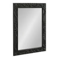 thumbnail image 5 of Kate and Laurel Natesa Traditional Rectangle Carved Wood Mirror, 24 x 32, Distressed Black, Light Wooden Rectangular Mirror with Carved Detailing for Use as Bathroom Mirror for Vanity, 5 of 9