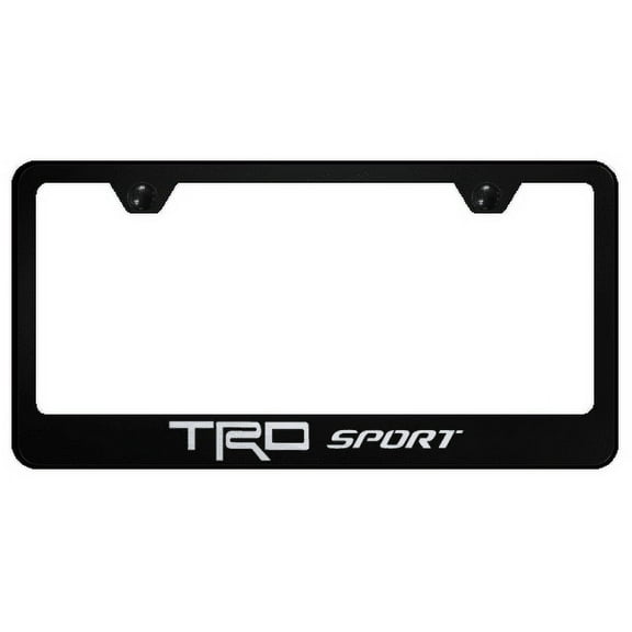 Toyota TRD Sport Logo Laser Etched License Plate Frame Black Official Licensed