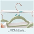 thumbnail image 6 of 50 Pack Velvet Hangers Clothes Hanger with Swivel Hook Non-Slip for Coat Shirt Dress Pants Tie Lime Green, 6 of 7