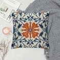 thumbnail image 2 of Creowell Navy Blue Orange Boho Pillow Covers, Bohemian Ethnic Carpet Pattern Design Decorative Throw Pillows Blue Print Farmhouse Cushion Pillow Covers for Sofa Couch Outdoor Decor White, 2 of 5