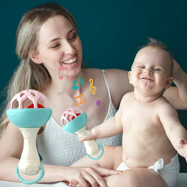 Sonajero para recién nacidos | Juguete para el desarrollo infantil de 0 a 12 meses | Estimulación visual y auditiva | Alivio de la dentición y práctica de agarre | Materiales ecológicos y seguros