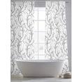thumbnail image 5 of Black White Branches Sheer Curtains 96 Inch Length 2 Panels Set Window Treatments, Vintage Art Farmhouse Rod Pocket Semi Curtains for Living Room/Bedroom/Kitchen Décor, 104"W x 96"L, 5 of 7