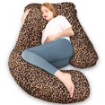 thumbnail image 1 of Almohada de embarazo Chilling Home en forma de U, 147 cm, estampado de leopardo, 1 of 6