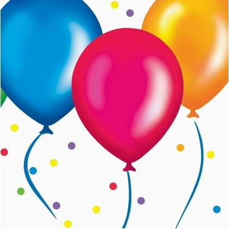 Balloons Paper Beverage Napkins 36 Per Pack