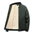 thumbnail image 3 of MHFRRA Men's Winter Coat Men's Lined Stand Collar Jacket Casual Loose Fit Outerwear, 3 of 3