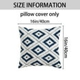 thumbnail image 7 of Unique Bargains 4 Pcs Soft Plush Throw Pillow Covers Navy Blue/Pink 16" x 16", 7 of 7