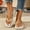 Gold, variant on Women Summer Beach Sandals Light Flip Flops Indoor Outdoor Casual Slippers Thongs White 36