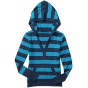 Op - Juniors' Stripe Hooded Henley Sweater