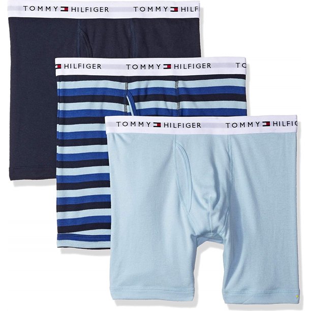 Tommy Hilfiger Mens 3-Pack Underwear Boxer Briefs, 422, XL