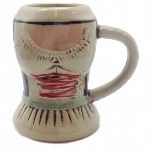 GERM German Lady in Dirndl Ceramic Beer Stein Shot Glass