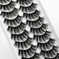 thumbnail image 3 of 10-Pair Eyelashes in 8D Dramatic Style, Wispy Cat Eye Volume Lashes Multipack, Reusable False Eyelashes for Makeup - A, 3 of 4