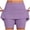 *1-Purple, variant on Women's High Waisted Floral Skorts,A-line Tennis Golf Skort For Women,Ladies Lightweight Skirts with Built-in Shorts,White,S-2XL