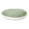 thumbnail image 1 of MidWest Homes for Pets PF0034T-FGR Over-Stuffed Dog Bed, Medium, 34" Round, Medium Dog Breed, Green Geometric Pattern, 1 of 1