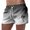 Grey, variant on Mens Swimwear Men's Gradient Color Printed Stretch Waist Drawstring Shorts Polyester Beach Summer Sporty Casual Purple XL
