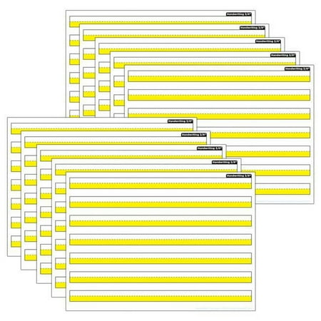 UPC: 0703185970129 | Ashley Productions 0.75 in. Handwriting Highlighted Smart Poly Poster Mat  Yellow – Pack of 10