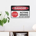 thumbnail image 4 of Danger Active Mining Do Not Enter Sign Metal Signs Tin Sign Warning Vintage Sign Wall Decor for Home Farm Bar Coffee Shop Club Decoration 8x12 Inch, 4 of 7