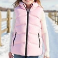thumbnail image 2 of Favoffer Winter Unisex Kids' Hooded Puffer Vest Zip-Up Sleeveless Coat Solid Color Cotton-Filled Warm Jacket for Cold Days Outdoor Play Kid 5-10Y, 2 of 3