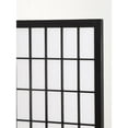 thumbnail image 2 of Roundhill Furniture Hoceima Oriental Shoji 4 Panel Room Divider, 71" Tall, Black, 2 of 5