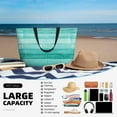 thumbnail image 5 of Gaeub Teal Turquoise Beach Travel Bag, Multi-Pocket Beach Bag, Summer Vacation Bag, Beach Essentials Tote, 5 of 7