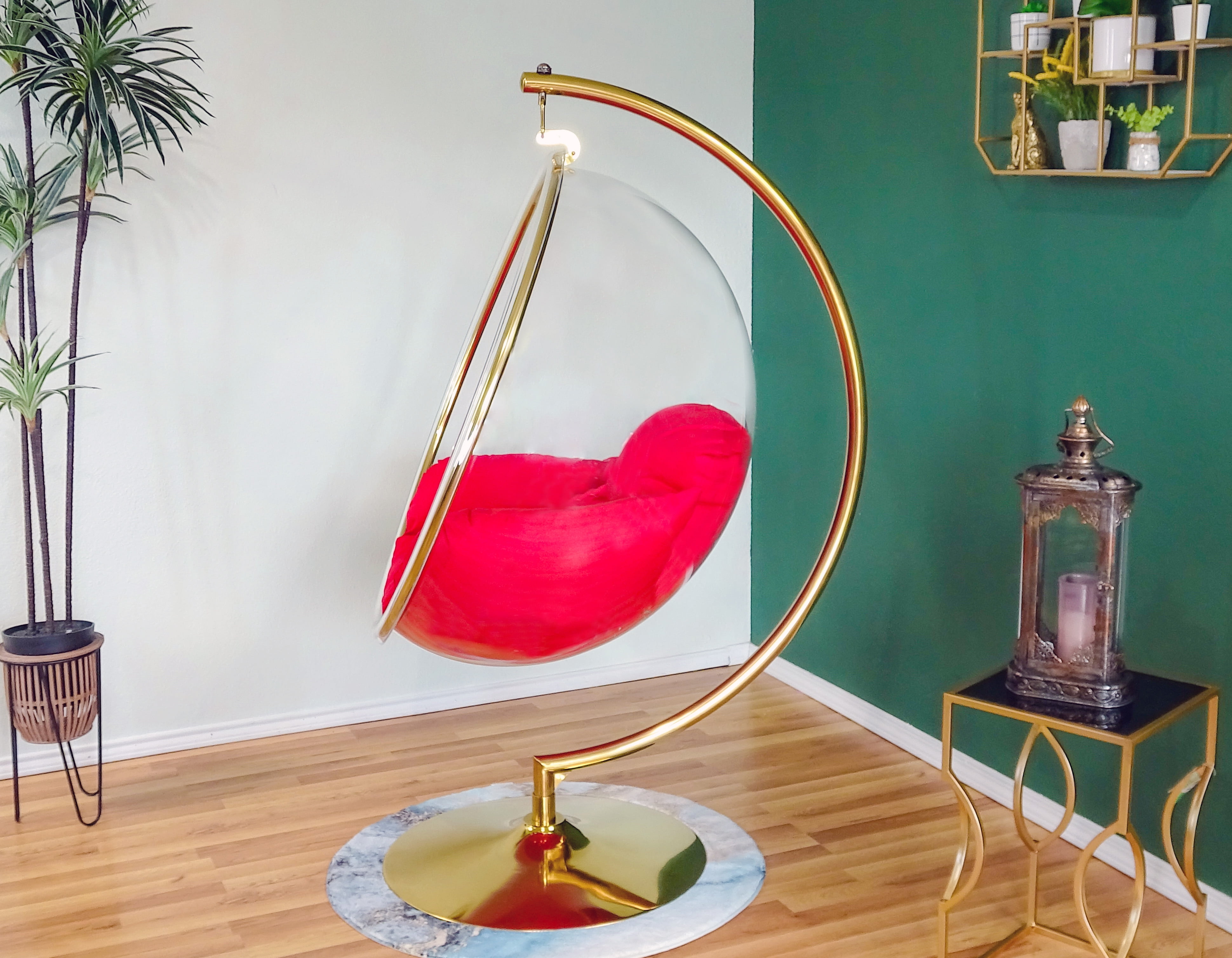 Gold swing chair sales