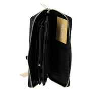 Michael Kors Women's Jet Set Travel Large Continental Jacquard Wallet MK Black Multi