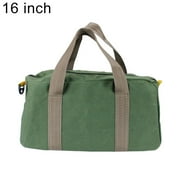 Yirtree Wide Mouth Tool Bag, 12/14/16 in Canvas Heavy Duty High Capacity Handbag, Portable Multi-function Tool Bag for Storage , Screwdrivers, Plier, Nails