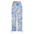 thumbnail image 5 of kaondbfi Womens Pants Wide Leg High Waisted Adjustable Trousers with Pockets Casual Lightweight Summer Casual Pants for Women, 5 of 9
