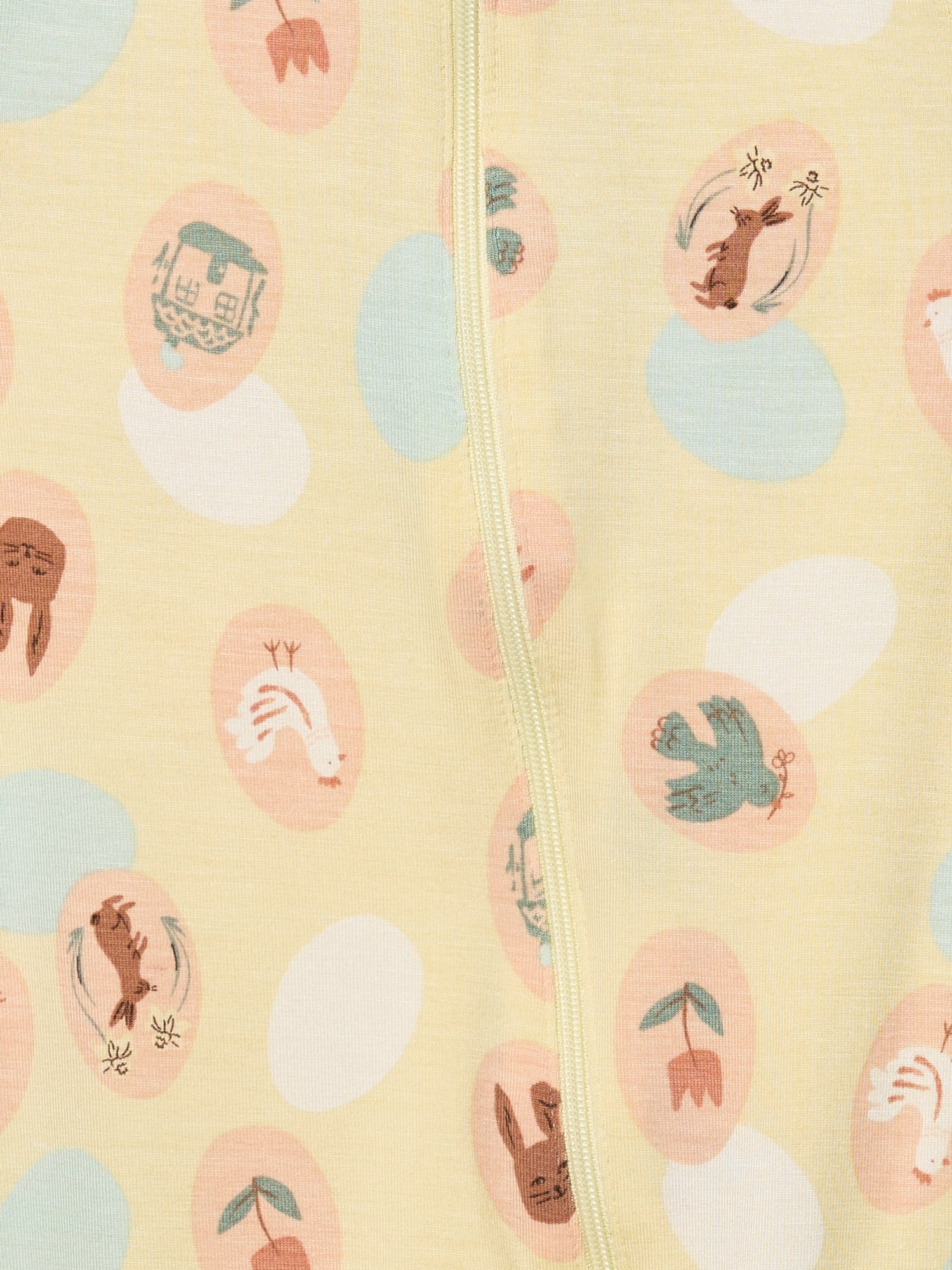 Modern Moments by Gerber Baby Neutral Viscose Easter Two-Way Zip Sleep 'N Play Footed Pajamas, Sizes Newborn - 6/9 Months