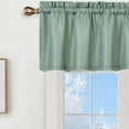 thumbnail image 5 of GlowSol 30"W x 36"L Cafe Curtains Water Resistant Light Filtering Short Tier Curtain for Kitchen Bathroom, Sage Green, 2 Panels, 5 of 7
