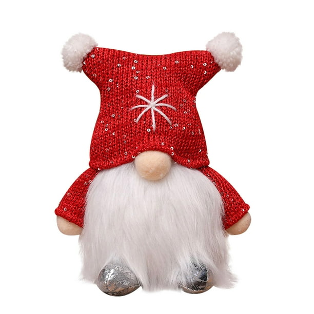 Hot6sl Liquidación de Ahorros de Verano Adornos Navideños Muñeca de Lana Sin Rostro Muñeca Luminosa Navideña