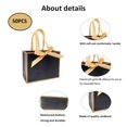 thumbnail image 4 of TKSBAG 50 bolsas de regalo pequeñas de oro negro con lazo, 16 x 8 x 13 cm, 4 of 6
