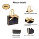 thumbnail image 4 of TKSBAG 50 bolsas de regalo pequeñas de oro negro con lazo, 16 x 8 x 13 cm, 4 of 6