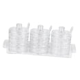thumbnail image 3 of WeiLaiKeQi Acrylic Condiment Jar Spice Organizer Seasoning Box for Pepper Sugar Paprika Clear 3 pieces, 3 of 9