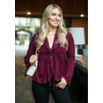 thumbnail image 2 of Women's Casual Lightweight Open Front Cardigans Soft Draped Ruffles Flare Sleeve Cardigan, 2 of 5